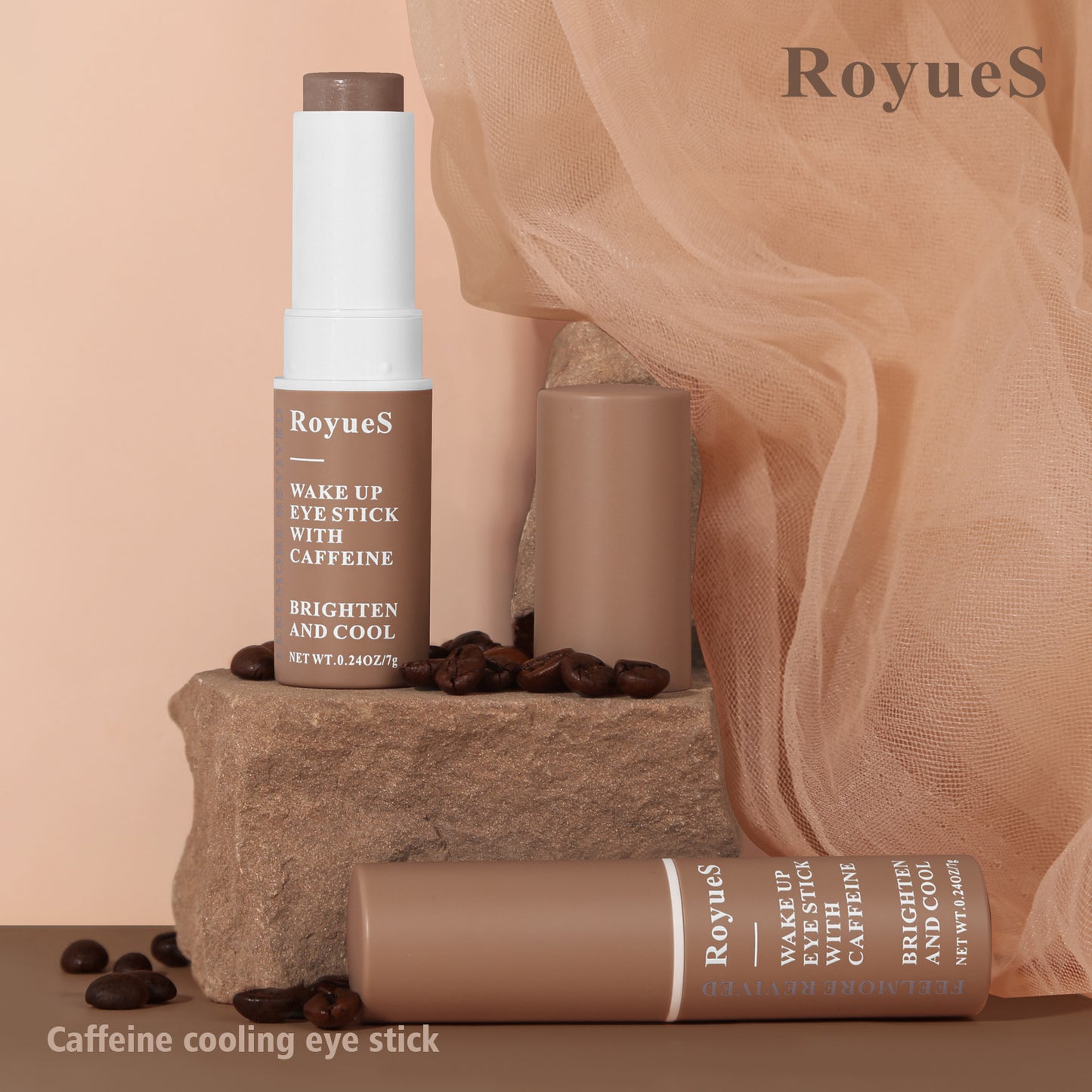 Caffeine Eye Cream Stick Reduces Dark Circles and Puffiness Reduces Fine Lines and Blemishes 7g