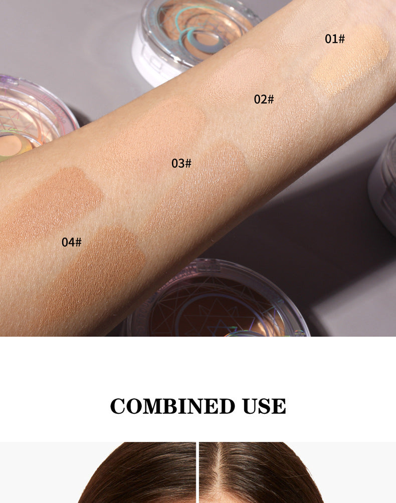 2-in-1 Concealer Foundation Conceal Spots Dark Eye Circles Acne Pox Marks Tear Grooves Repairing Foundation