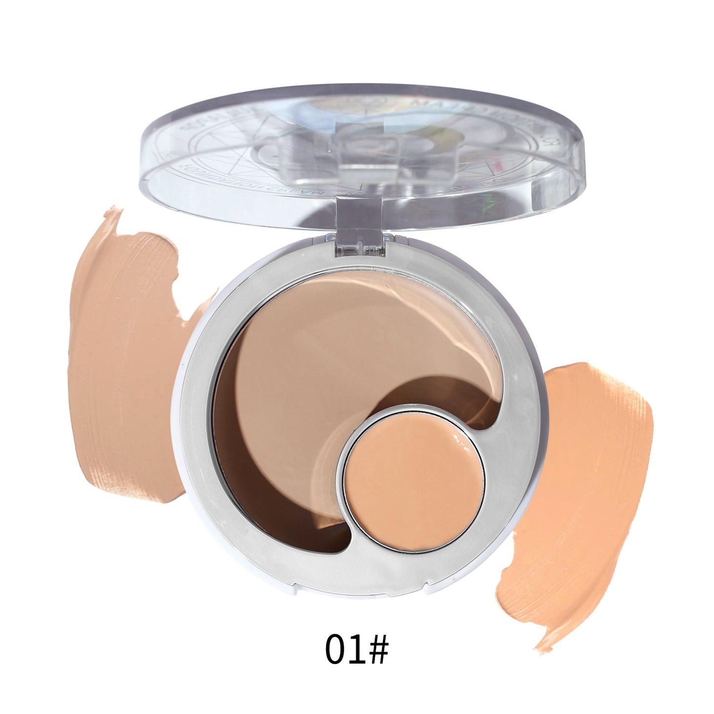 2-in-1 Concealer Foundation Conceal Spots Dark Eye Circles Acne Pox Marks Tear Grooves Repairing Foundation