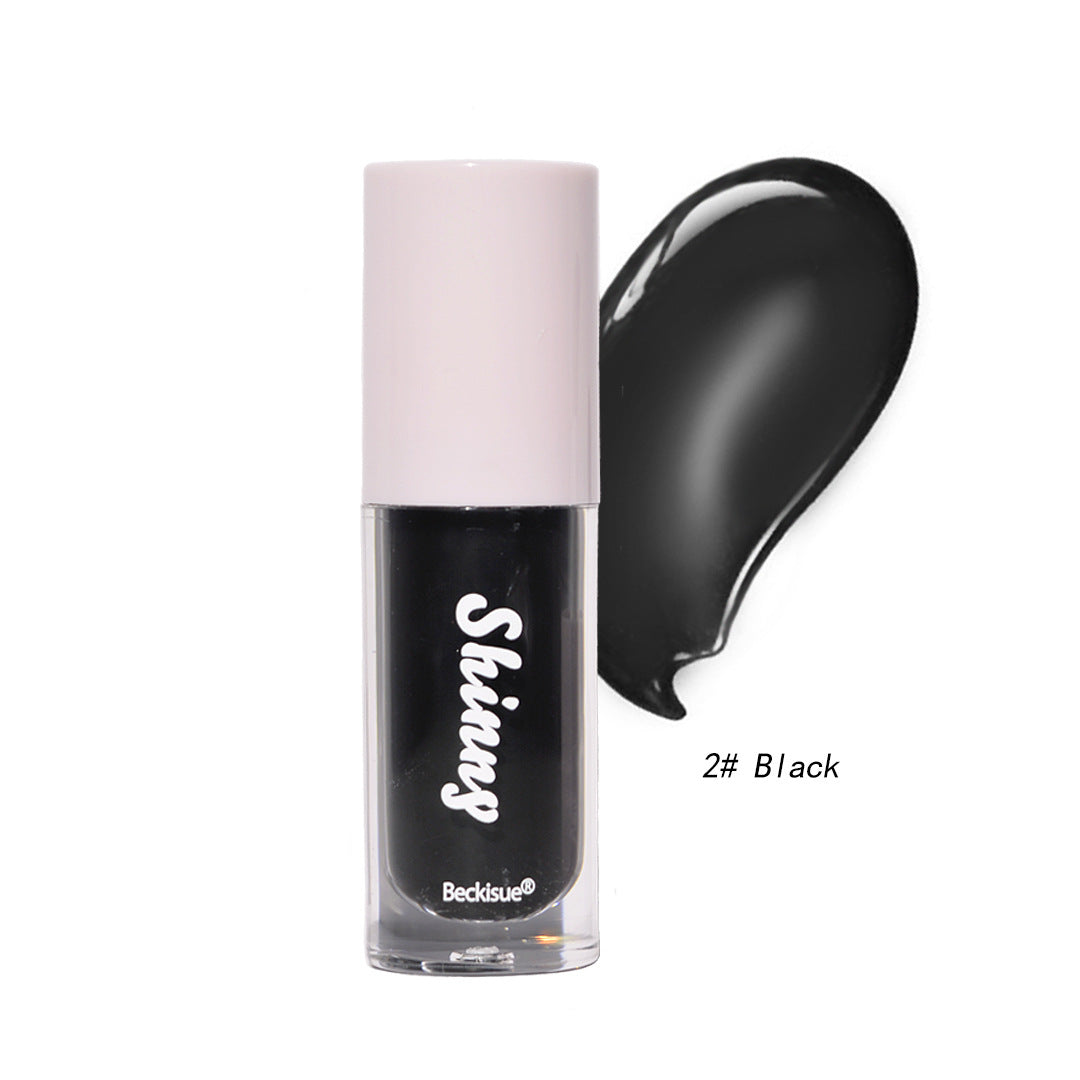 Translucent Black Lip Oil Hydrating Mirror Highlight Lip Gloss Moisturizing Moisturizing Transparent Black Sugar Color