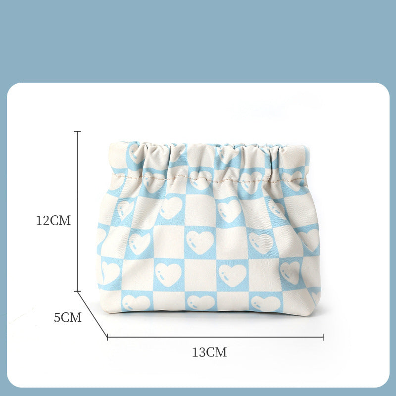 Cute Cosmetic Bag Waterproof Slingshot Printed Organizer Bag Handy Multifunctional Mini Storage Coin Purse