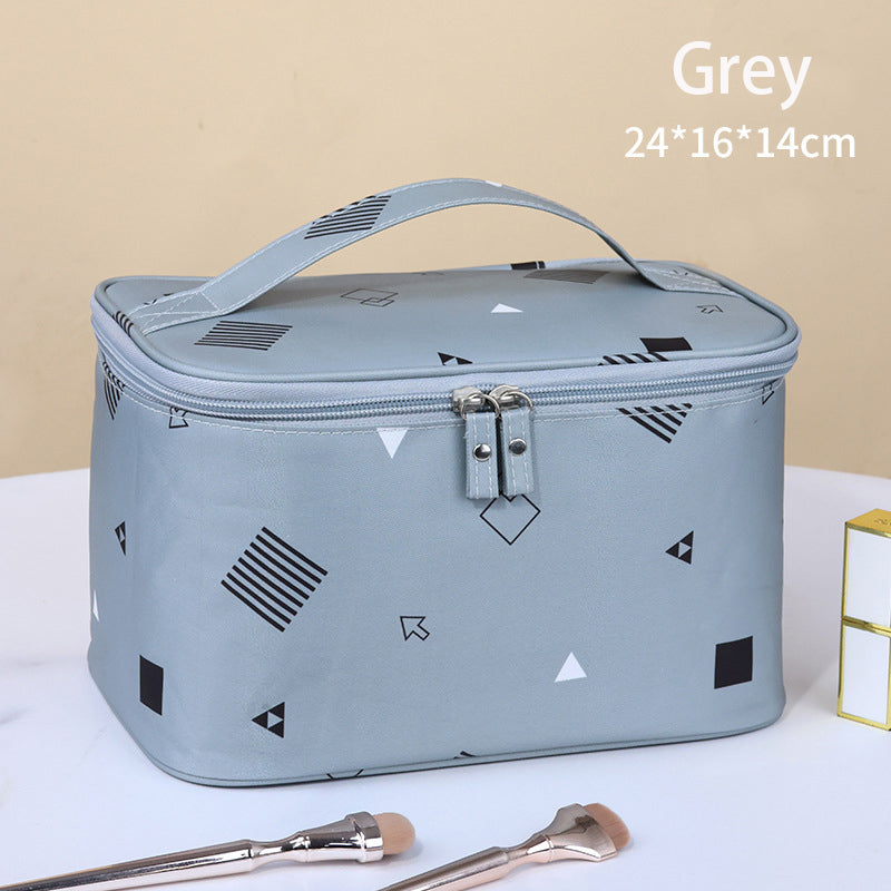 Large Capacity Portable Travel Cosmetic Bag Organizer Handheld Small Fragrance Clutch Bag Wash Travel Storage Bag