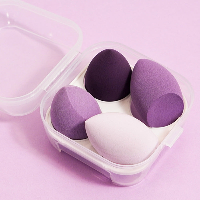 Quad Egg Carton 4pcs Beauty Eggs Cosmetic Powder Puff Set
