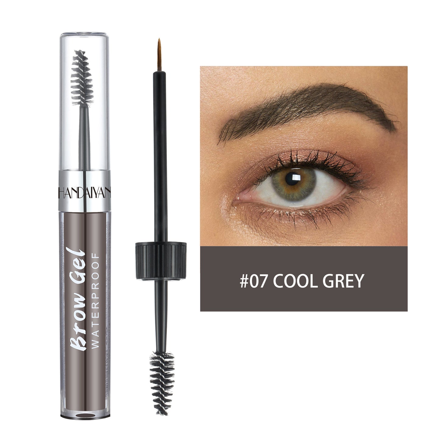 8 Colors Liquid Eyebrow Dye Cream Waterproof Not Easy to Smudge Eyebrow Liquid Dual Brush Easy Color Wild Eyebrow